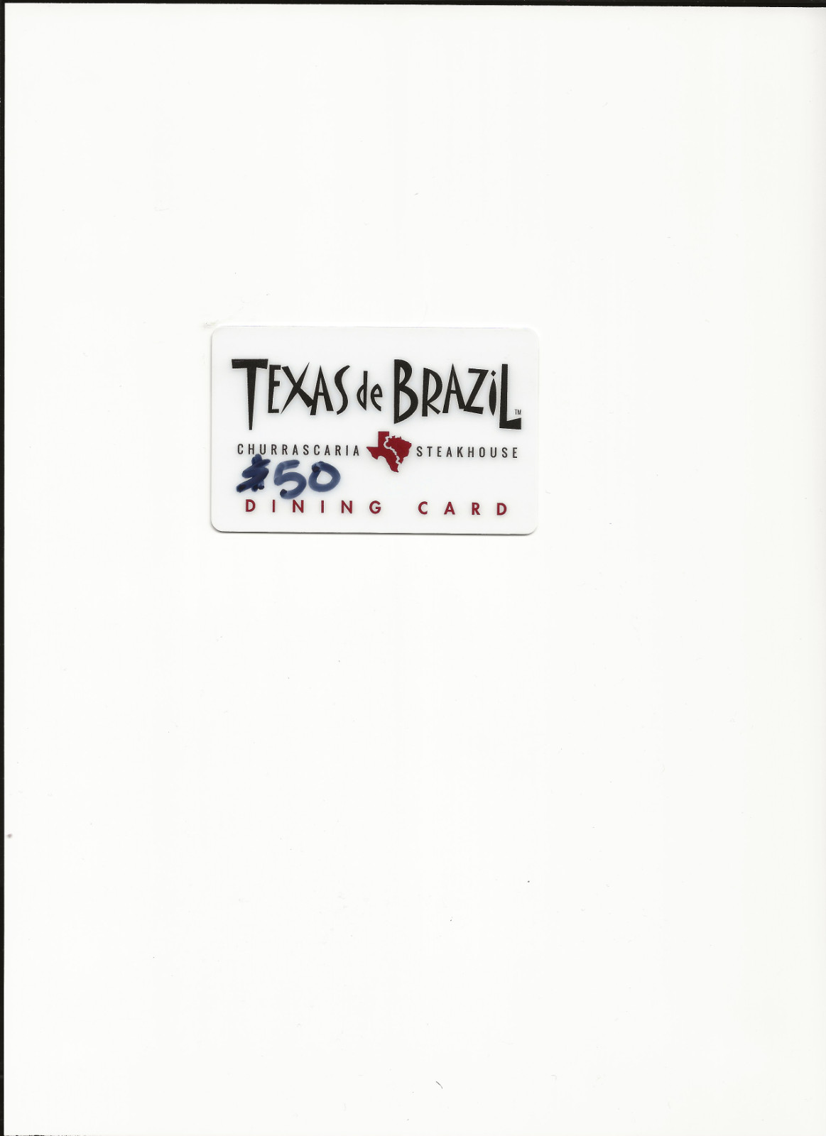 Texas De Brazil $50 Gift Card