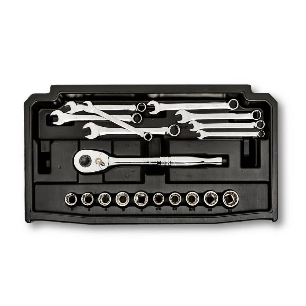 Mechanics Tool Set Kit Socket 280 Piece Case Tools Sae Metric Drive Box Ratchet