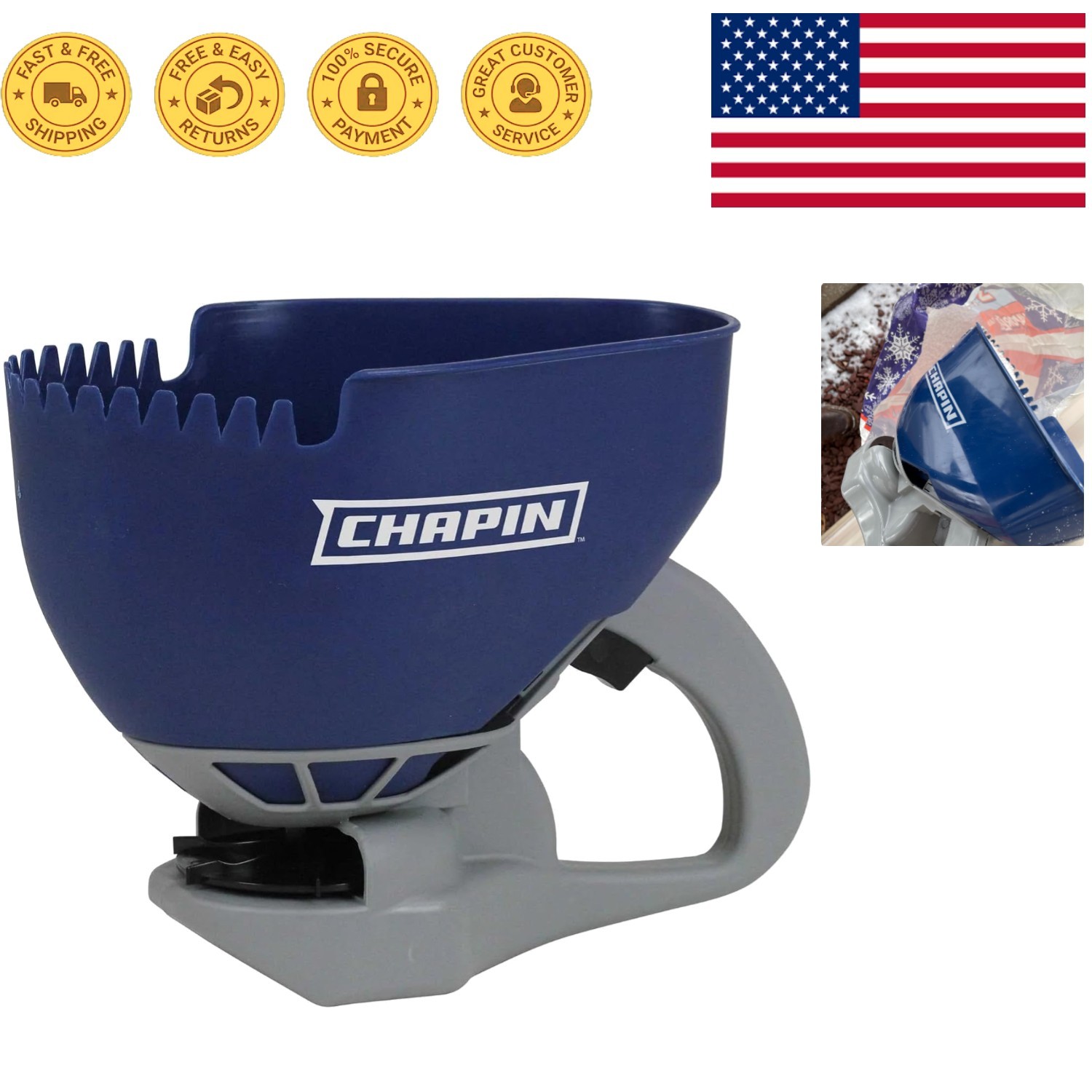 Effortless Salt & Ice Melt Application with Chapin 8705A - 0.3 Gal Spreader