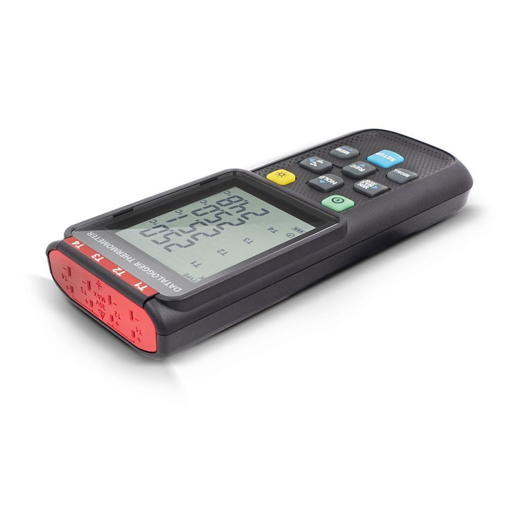 4-Ch Thermocouple Thermometer K,J,E,T Type Data Logger, USB PC Software Windows