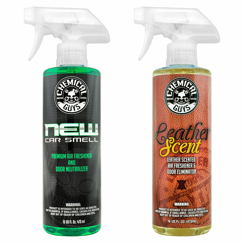 Chemical Guys AIR_300 - New Car Scent & Leather Scent Combo Pack (16 oz)