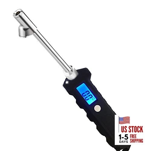 Digital Tire Pressure Gauge 230 PSI Heavy Duty Dual Head Stainless Steel Made