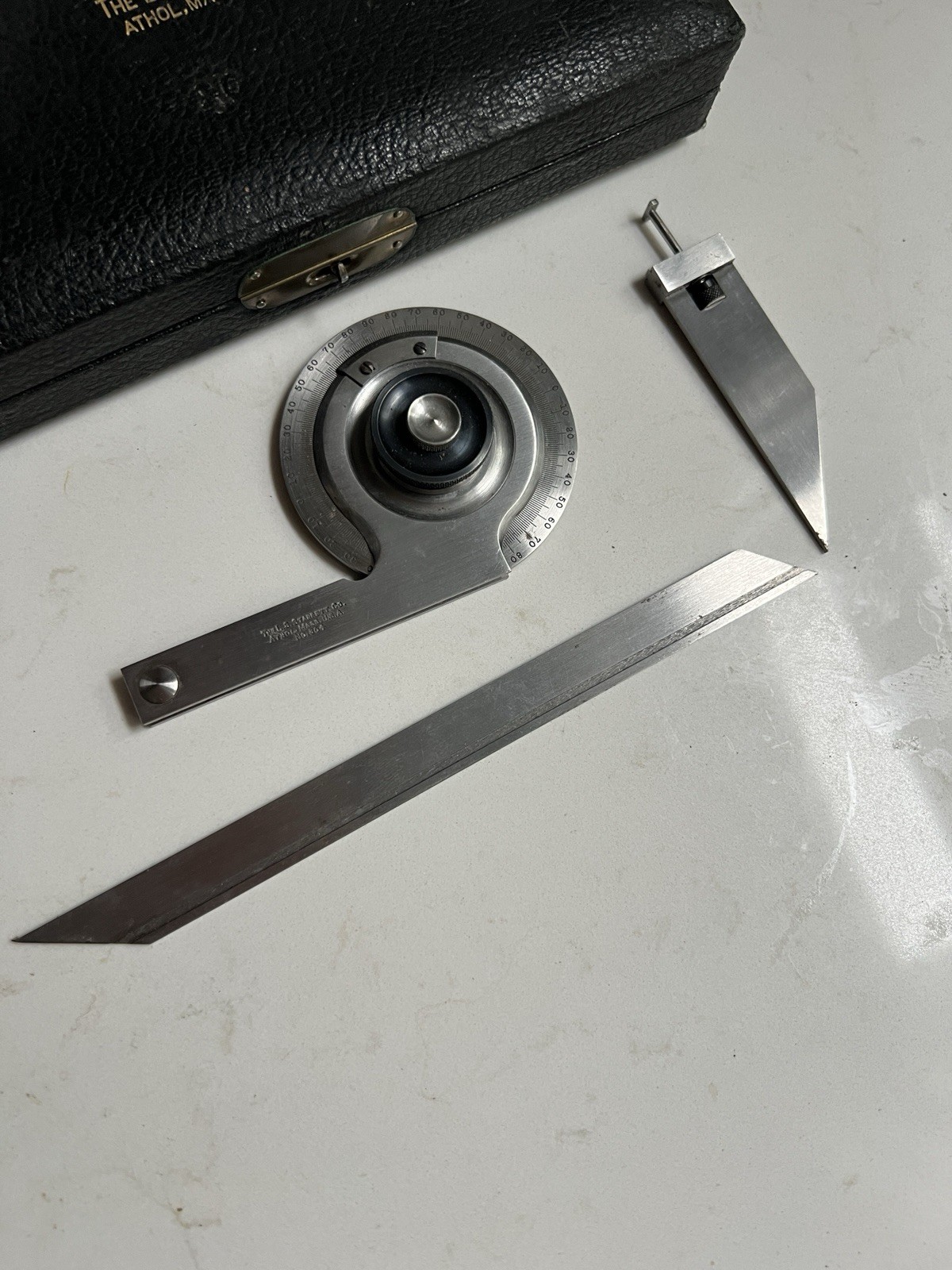 STARRETT NO. C364 PRECISION BEVEL PROTRACTOR 6" BLADE + CASE