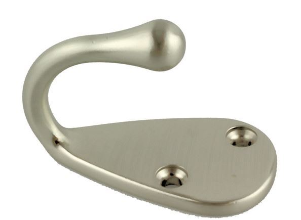 Heavy Duty Single Coat Hook 2-1/2" Satin Nickel LQ-B46113-SN-C