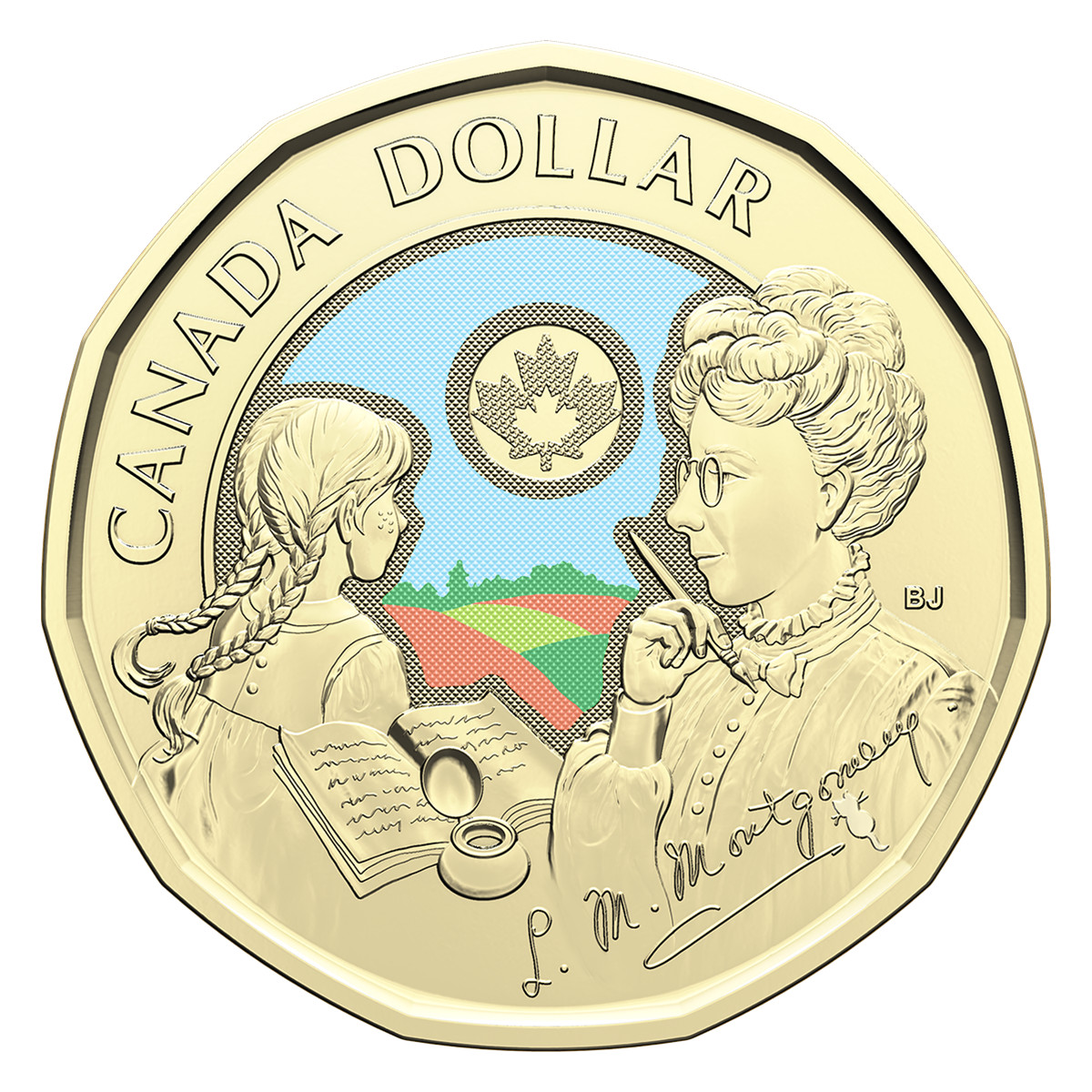 Canada 2024 L. M. Montgomery $1 Dollar Loonie Color Coin
