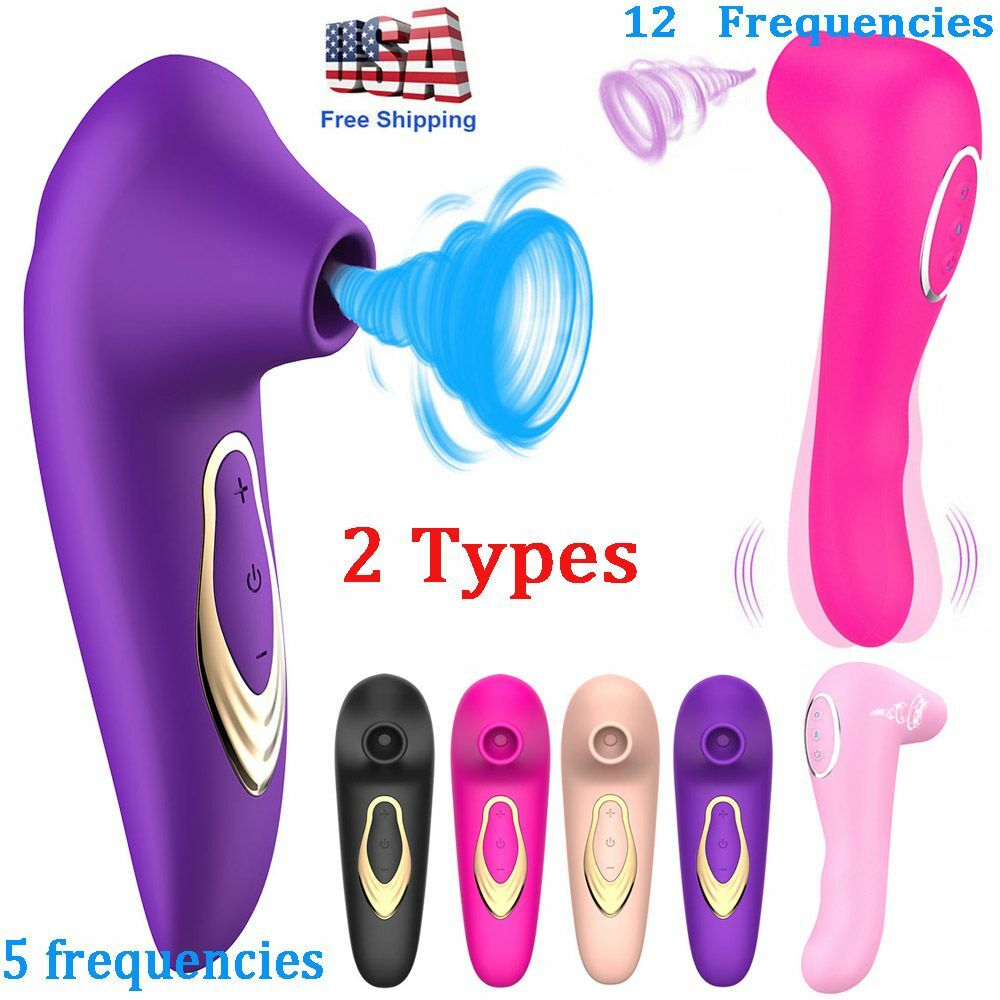 Sucking Vibrator Clit Sucker Dildo Women G-spot Massager Sex Toy Women Couple US