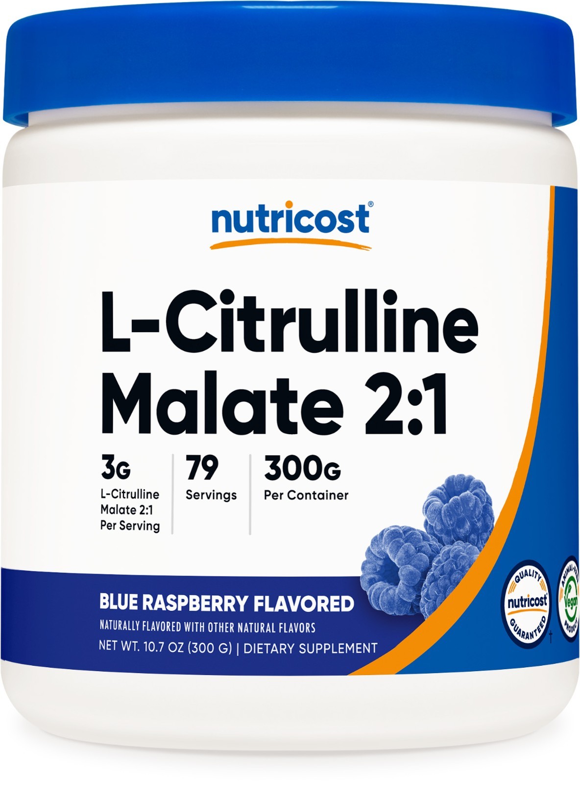 Nutricost L-Citrulline Malate 2:1 Powder (300G) (Blue Raspberry)