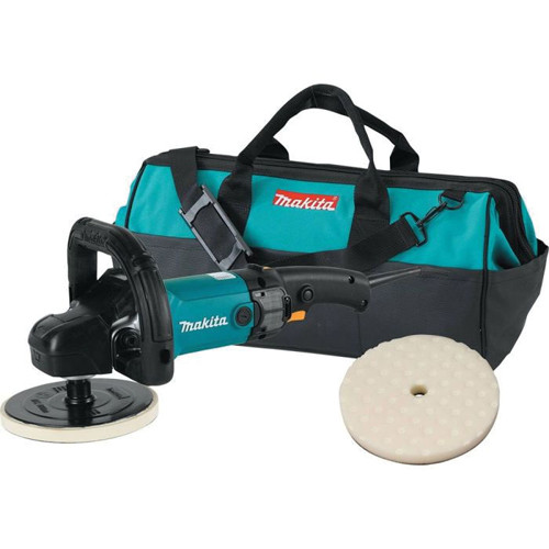 Makita 9237CX2 Corded Electric Polisher Kit, 7" Pad, 5/8-11 Arbor, 3200 RPM