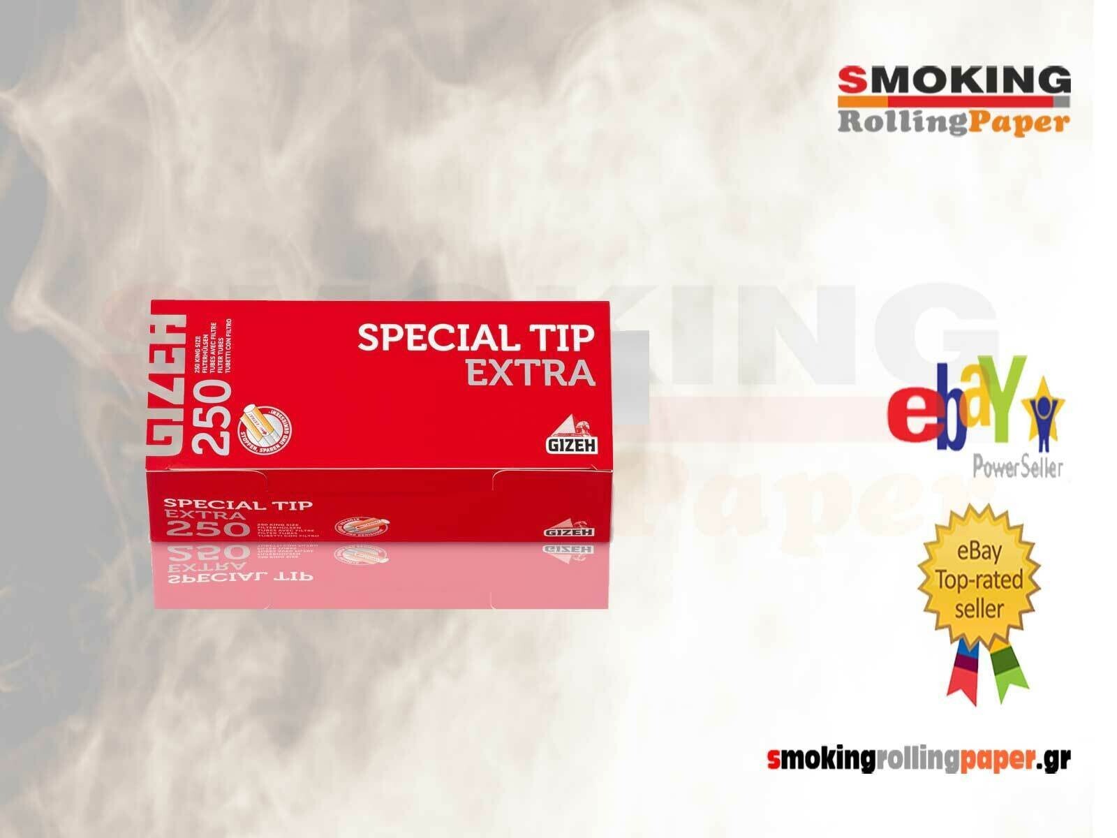 4 X Boxes Gizeh Filter Tubes Special Tip Extra King Size 250 in Box