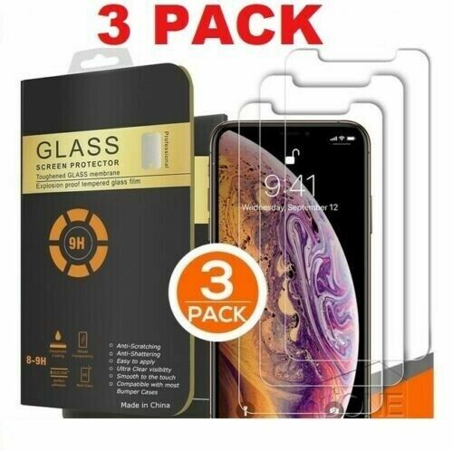 3-PACK For iPhone 17 16 15 14 13 12 11 Pro Max XTempered Glass Screen Protector