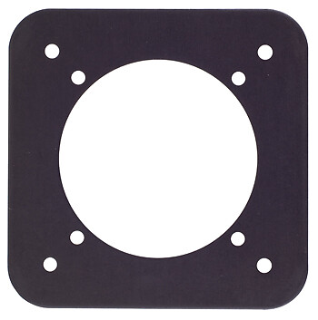 FORBES INSTRUMENT REDUCER PLATE/heat-treated aluminum, black anodize finish.