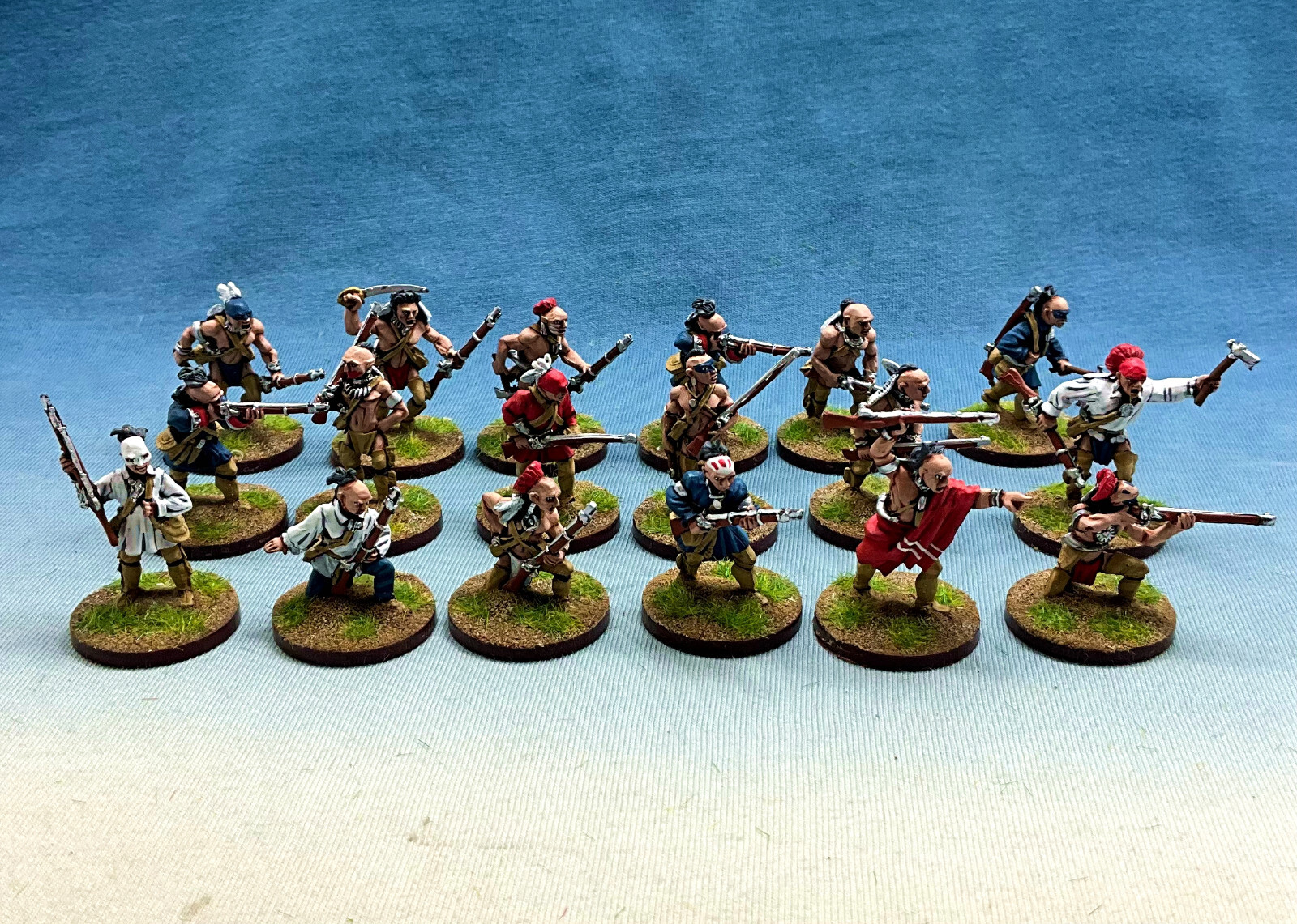 28mm French Indian War FIW Painted 1754-1763 Woodland Indians War Party FIW4