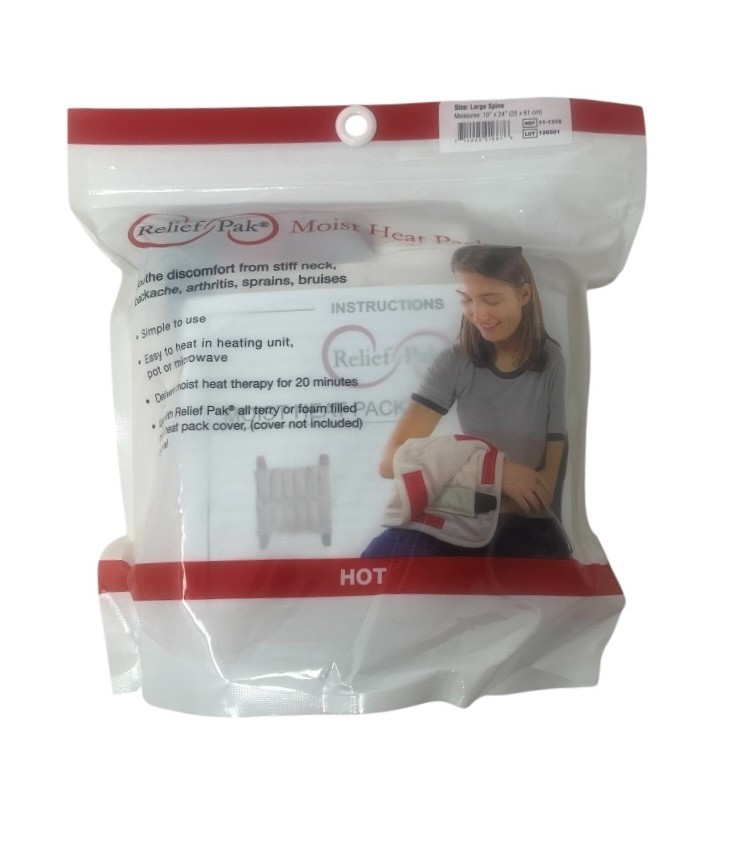 Lot of 12 10"x24"Relief Pak Hot Spot Moist Heat Pack, Spine Large 11-1315-12