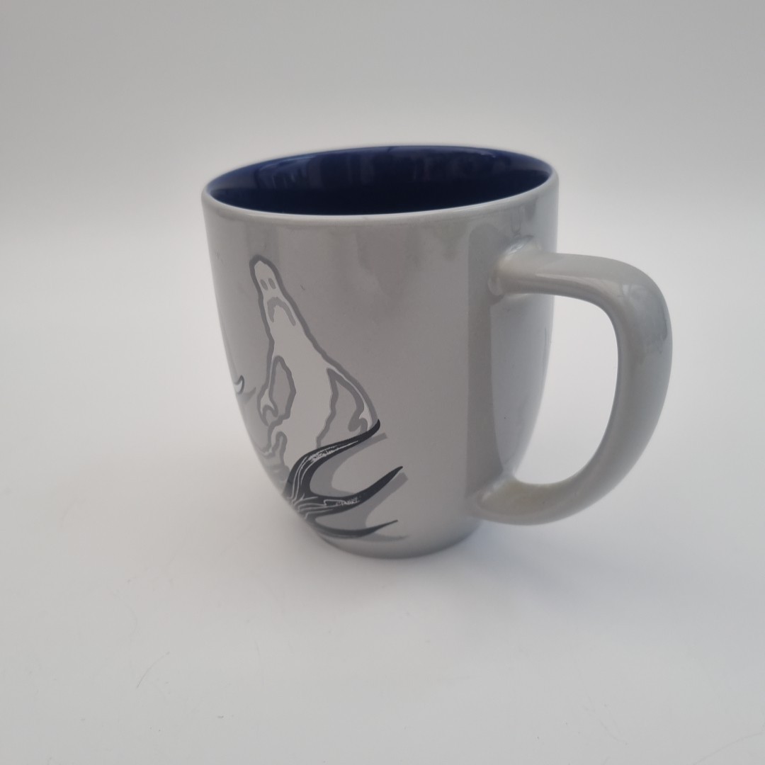 Disney Grey Mug Cup Jack Skellington Nightmare Before Christmas Halloween Ghost