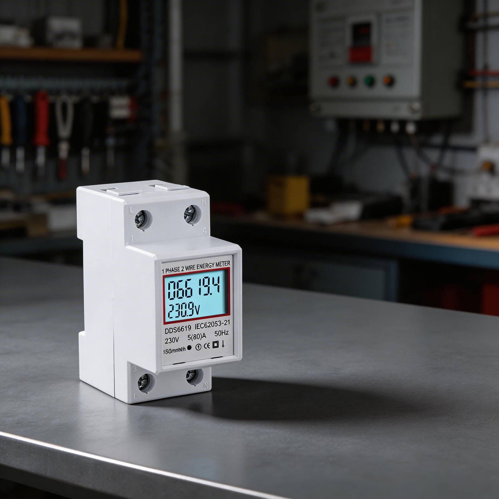 Digital Power Meter Energy Meter Installation Convenience KWh Consumption