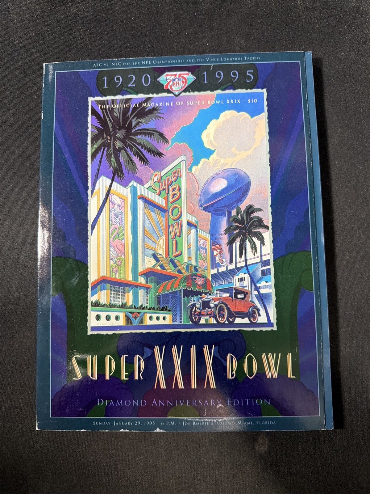 Super Bowl XXIX Program - January 29, 1995 - San Francisco 49ers v SD Chargers