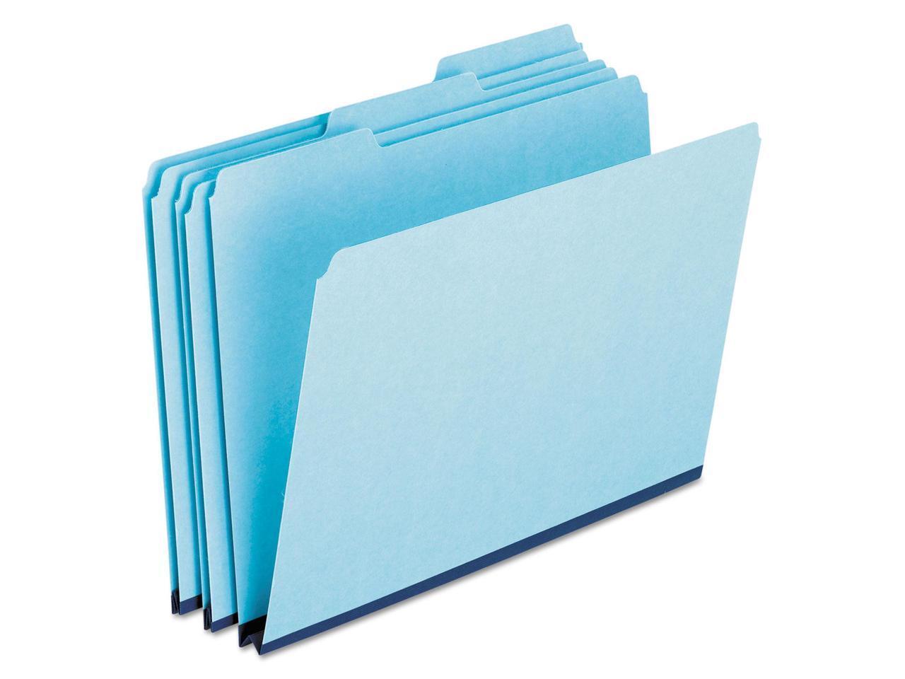 Pendaflex Pressboard Expanding File Folders 1/3 Cut Top Tab Letter Blue 25/Box 9