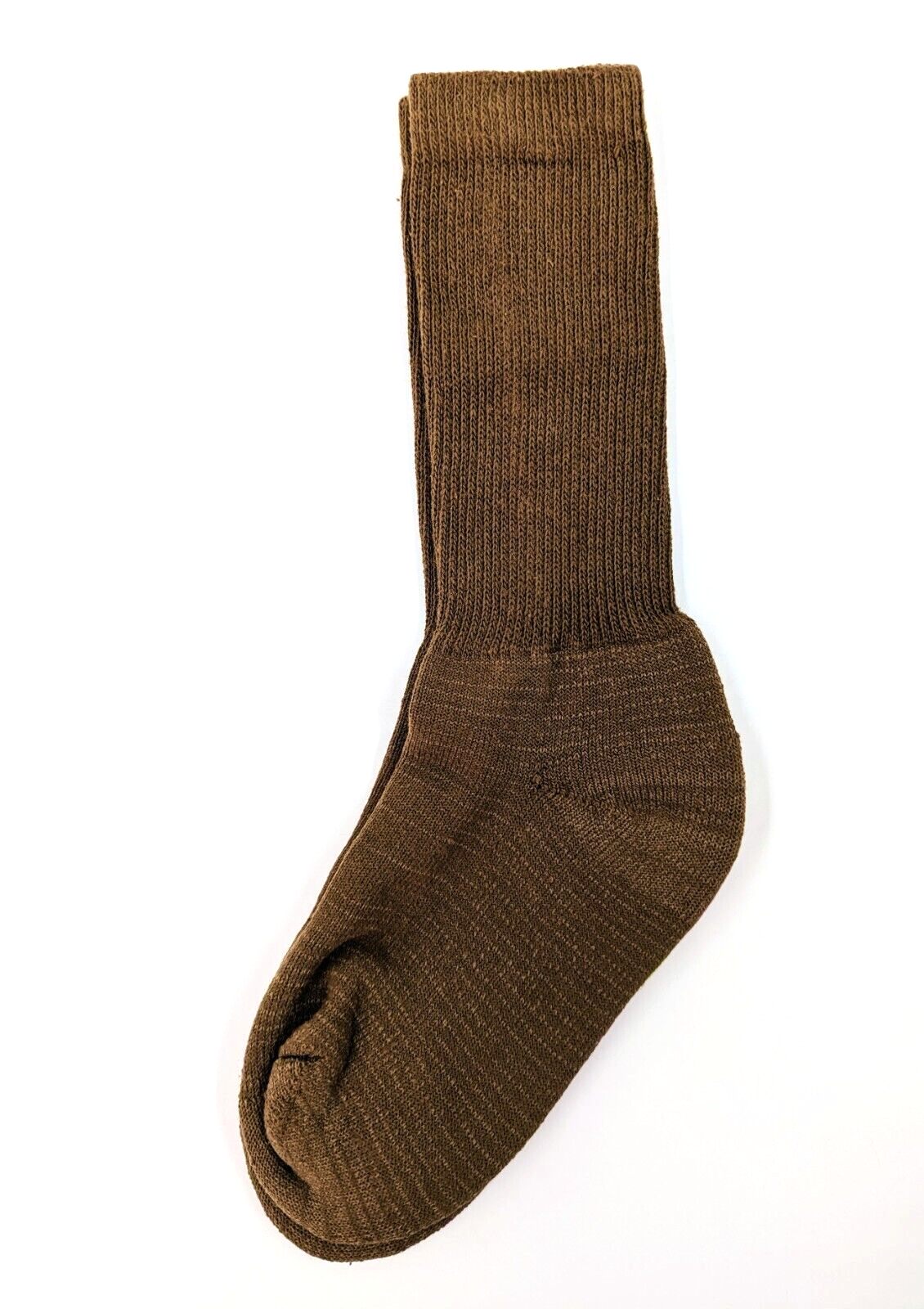 3 Pairs XS Size 7-9 Brown Military Socks Crew Anti-Microbial Cotton Blend USA