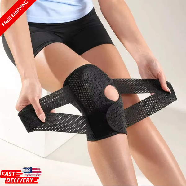 Knee Brace Compression Sleeve Joint Support Open Patella Stabilizer Wrap