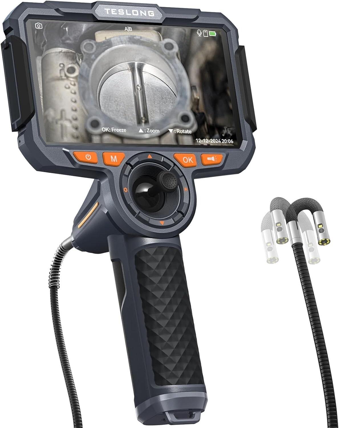 Teslong 4-Way Joystick 360° Dual Lens Articulation Borescope Inspection Camera