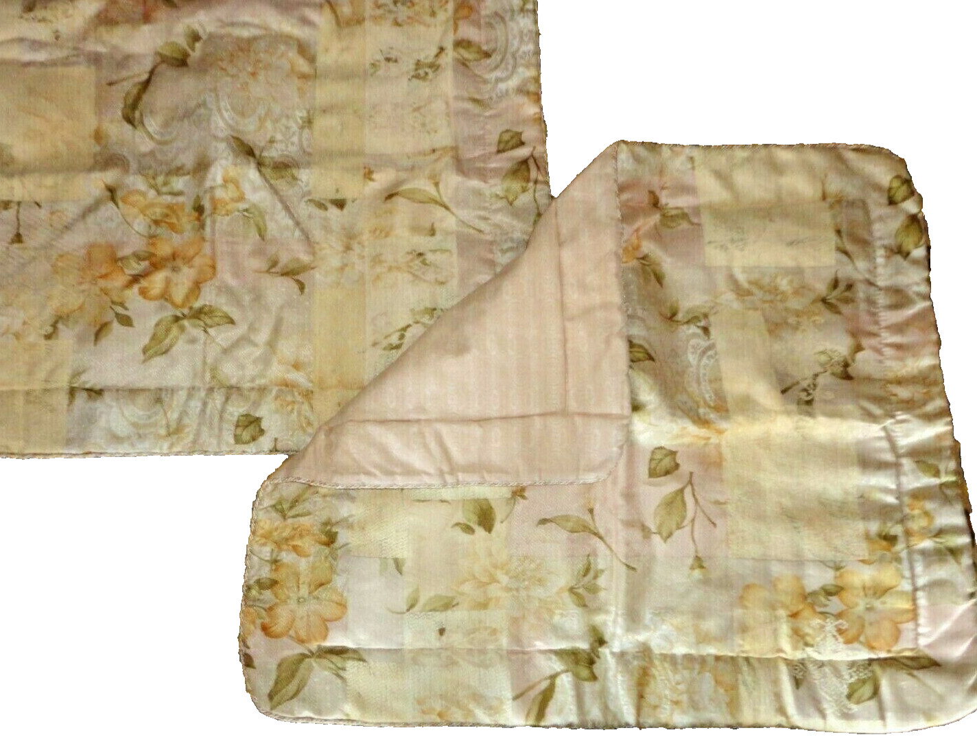 NEW CROSCILL FRAGRANCE YELLOW AMBER FLORAL (PAIR) STANDARD PILLOWS SHAM 21 X 27