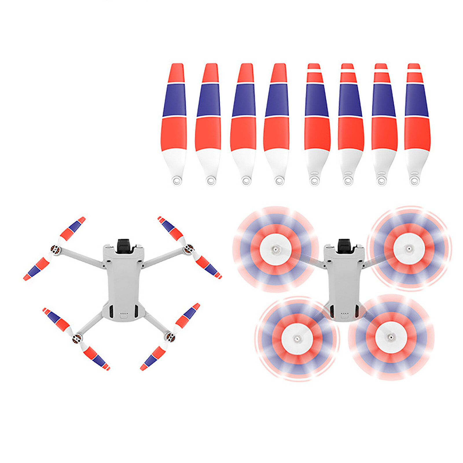 8x Propeller Double-Sided Blade Small Low Noise Wing for Mini 3 Pro Accessories