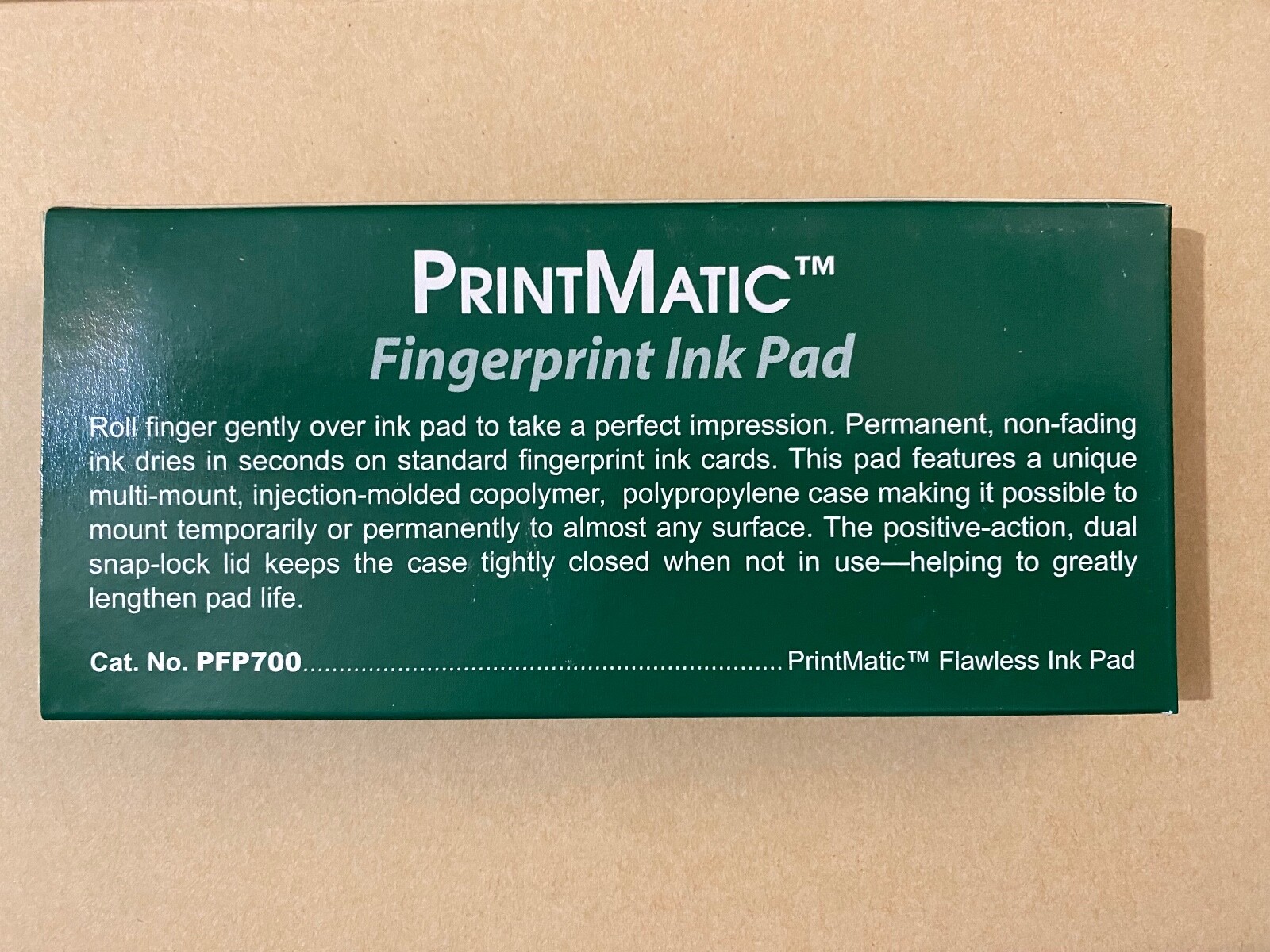 Sirchie PFP700 PrintMatic Flawless Fingerprinting Ink Pad
