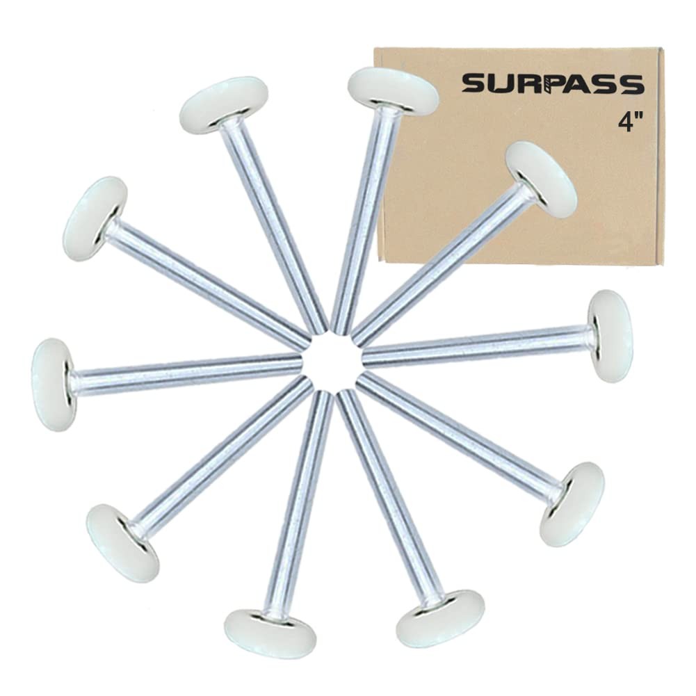 10 Pack 2'' Ultra-Quiet Nylon Garage Door Rollers 4â€ Stem, 6200-2RS Double ...