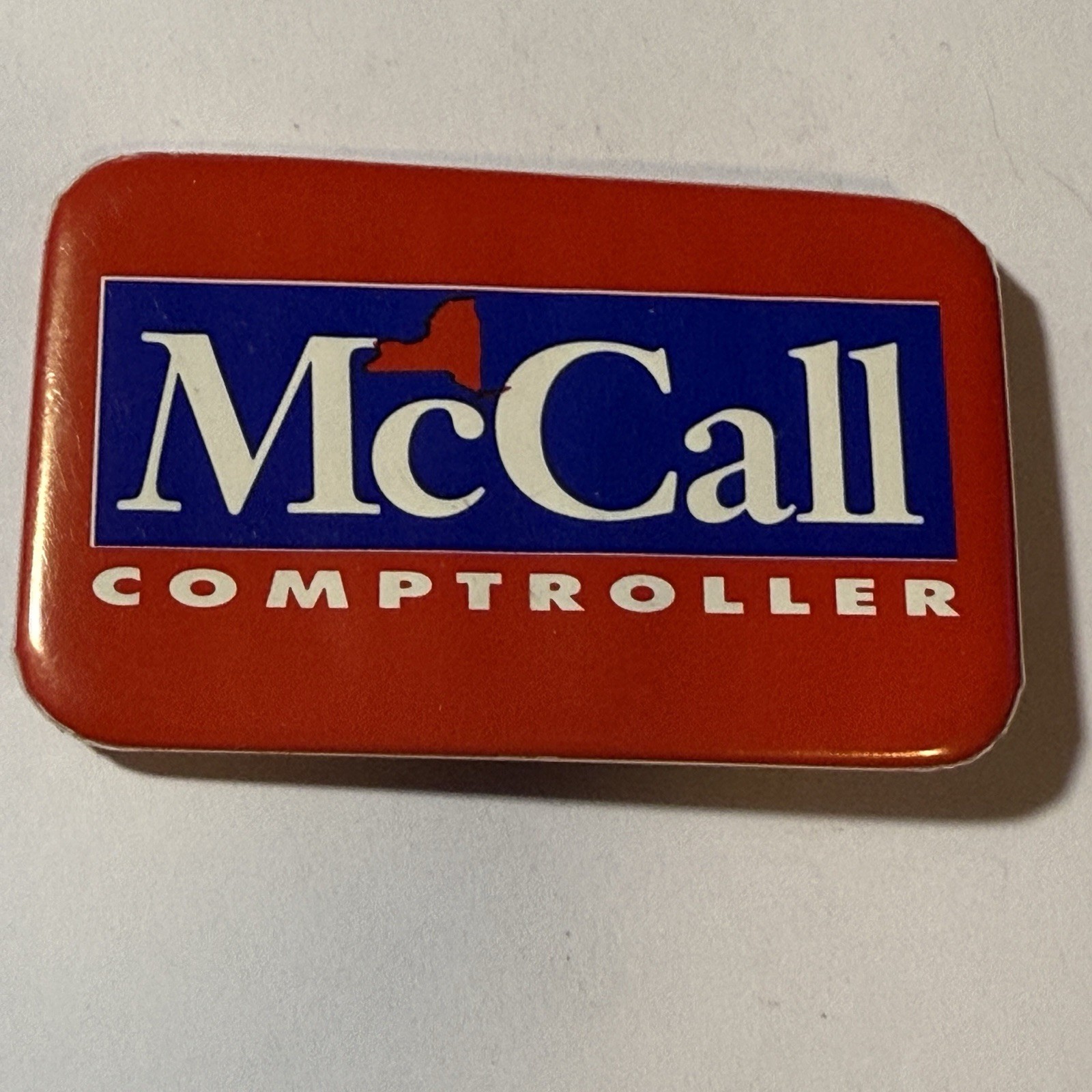 H. Carl McCall Pinback Button New York State Comptroller c1990’s