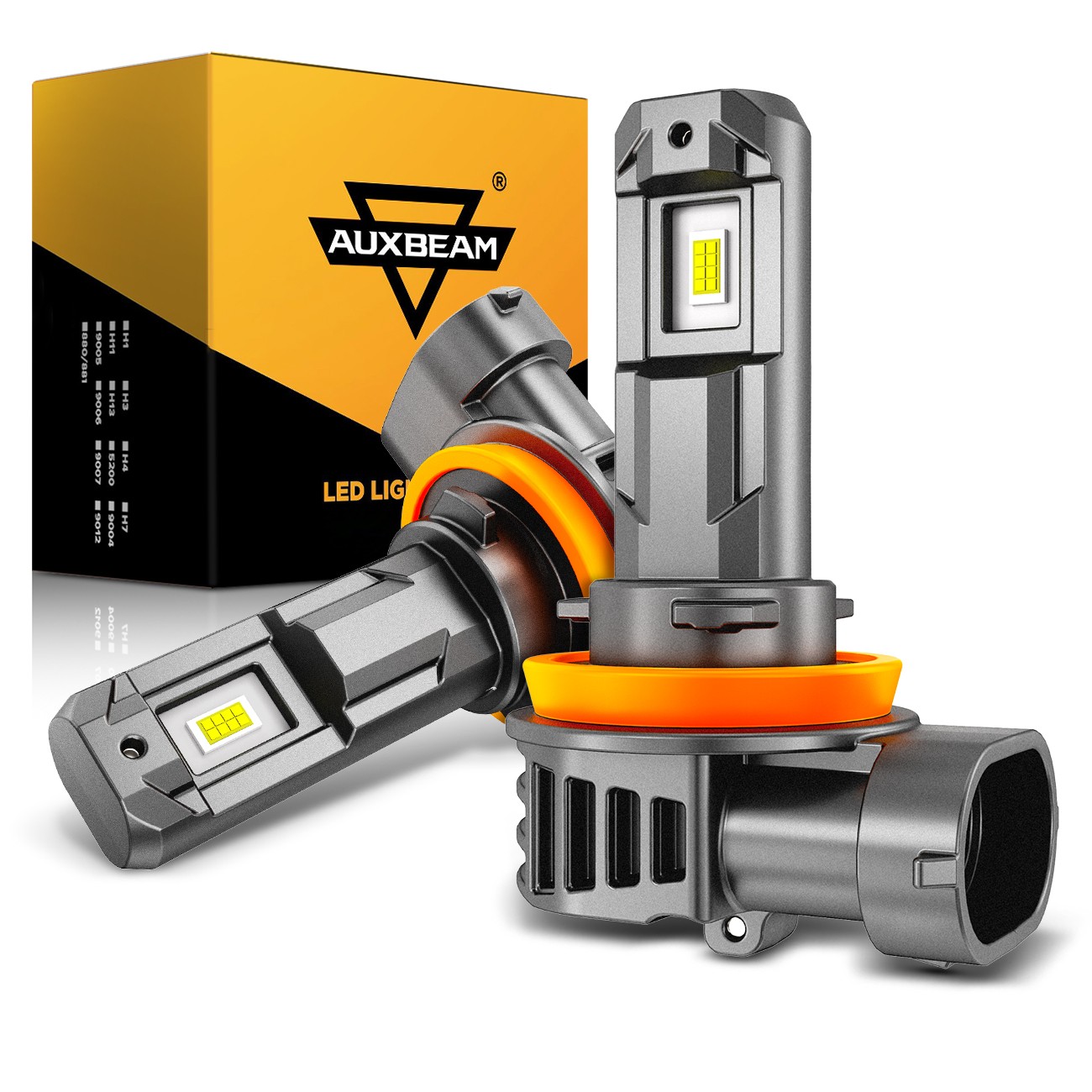 AUXBEAM H11 LED Headlight Kit Low Beam for Chevy Silverado 1500 2500HD 3500HD