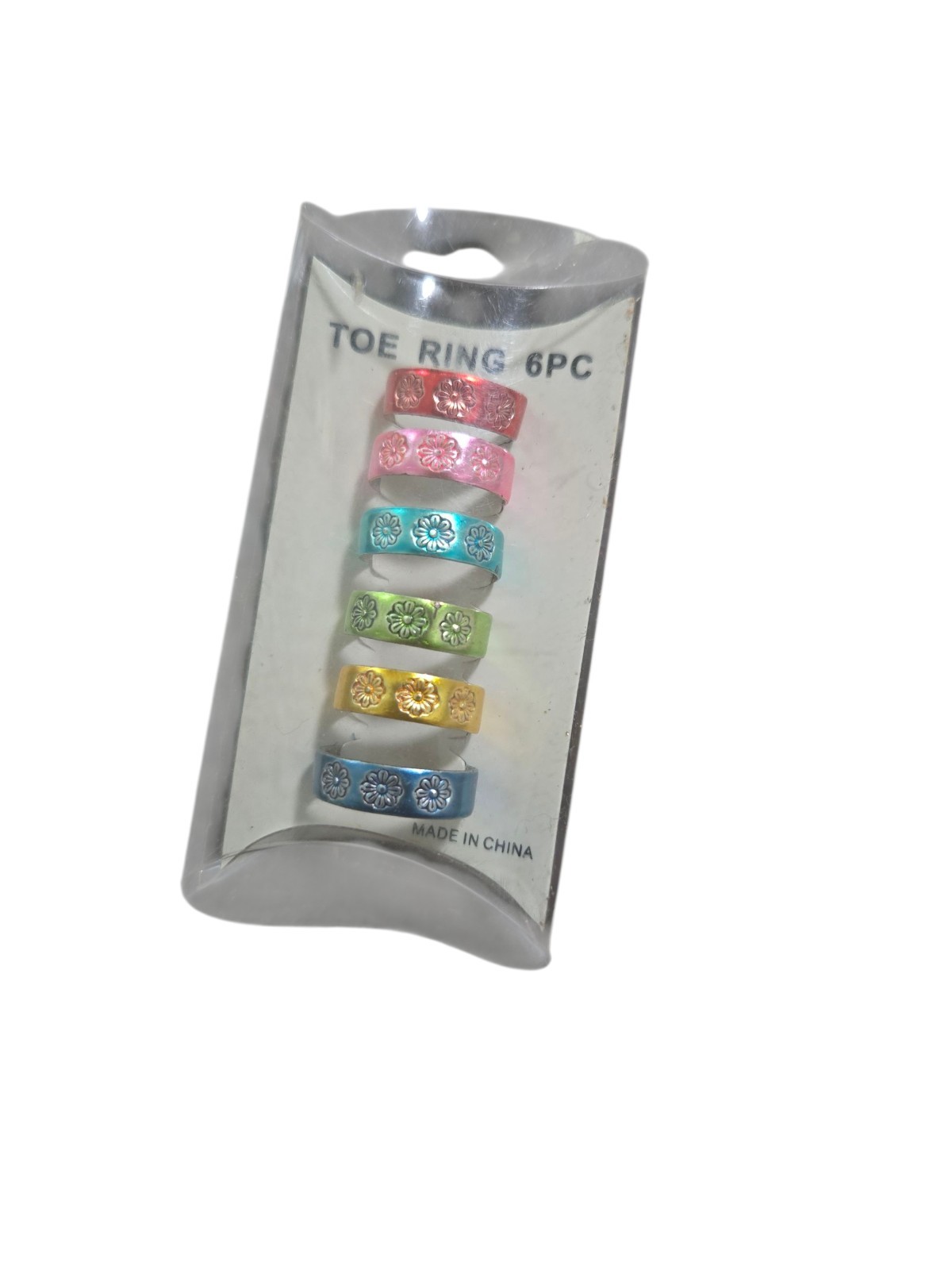 Colorful Floral Toe Ring Set