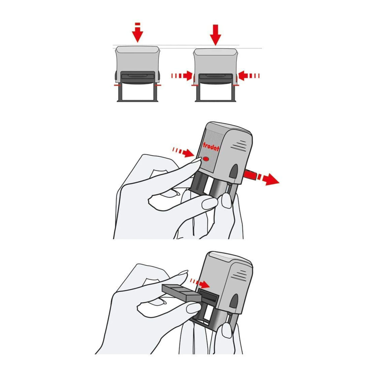 Forwarding Address Requested 4911R Self Inking Rubber Stamp (Red Ink)