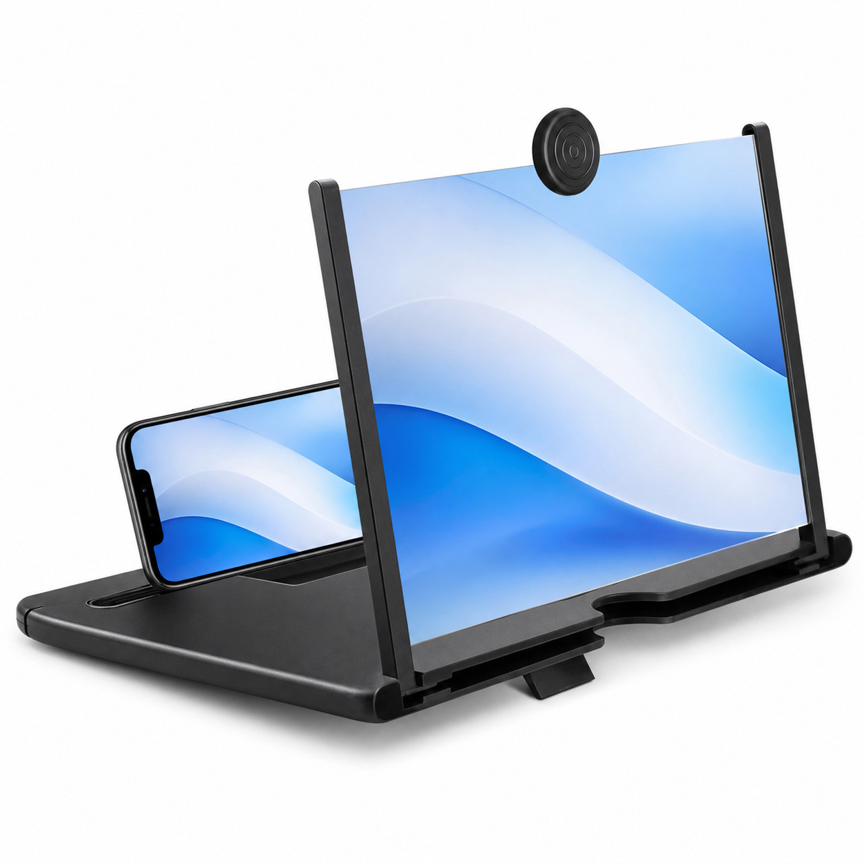 12” Smartphone Screen Magnifier HD Phone Screen Amplifier Foldable Stand