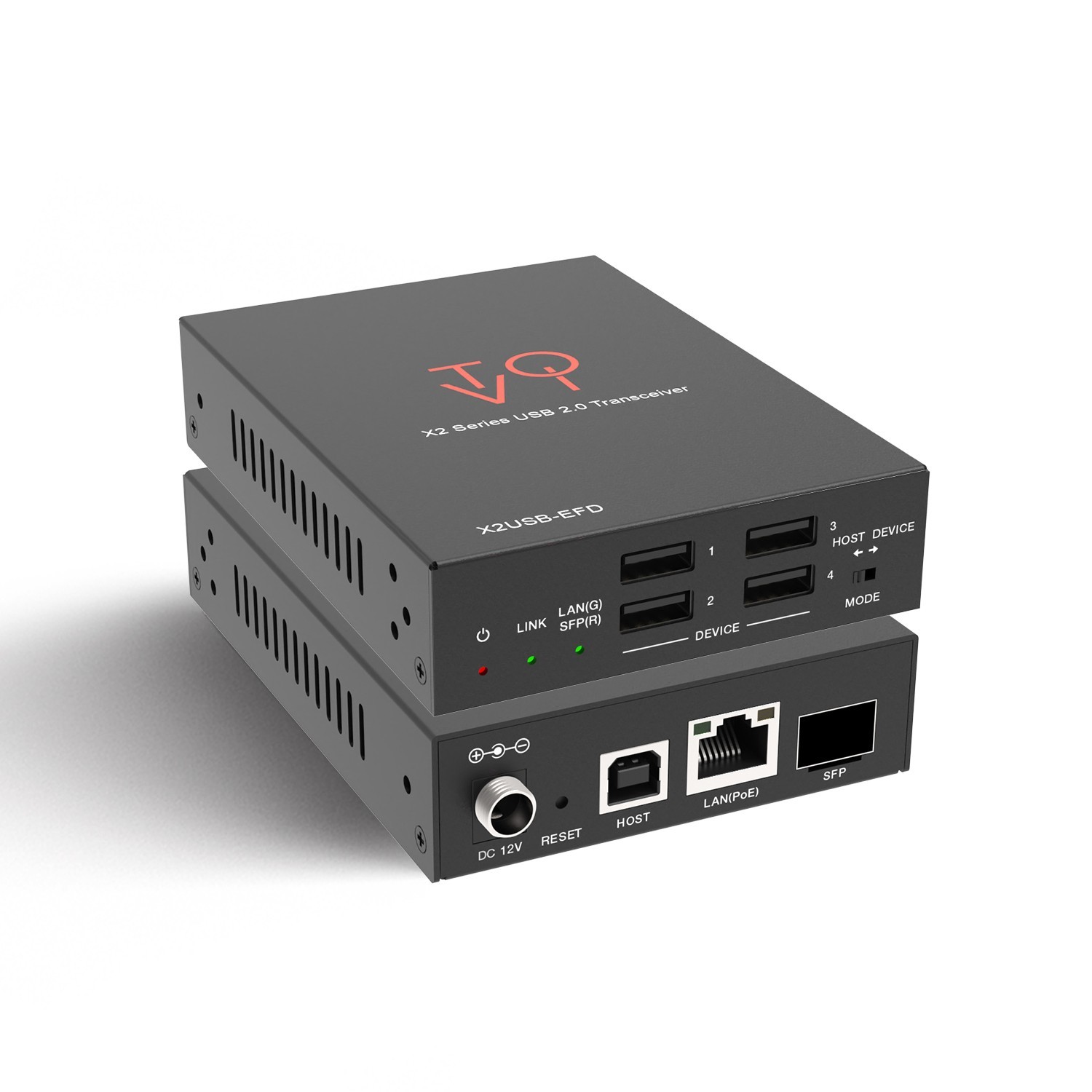 USB 2.0 Transceiver with Ethernet and Fiber Support (X2USB-EFD)