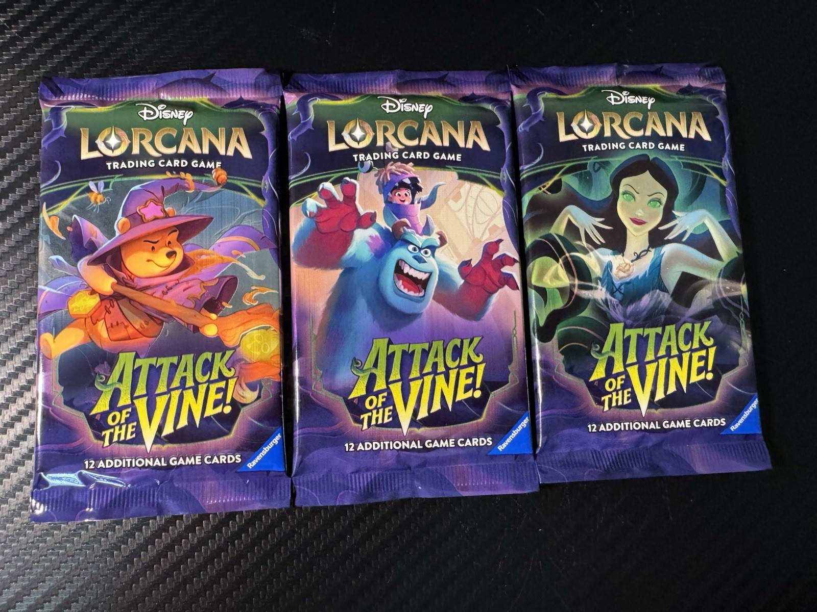 Disney Lorcana Set 13 Attack of the Vine Booster Pack Art Set (3) Sealed Packs