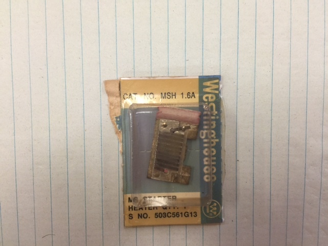Westinghouse MSH .74A Overload Heater
