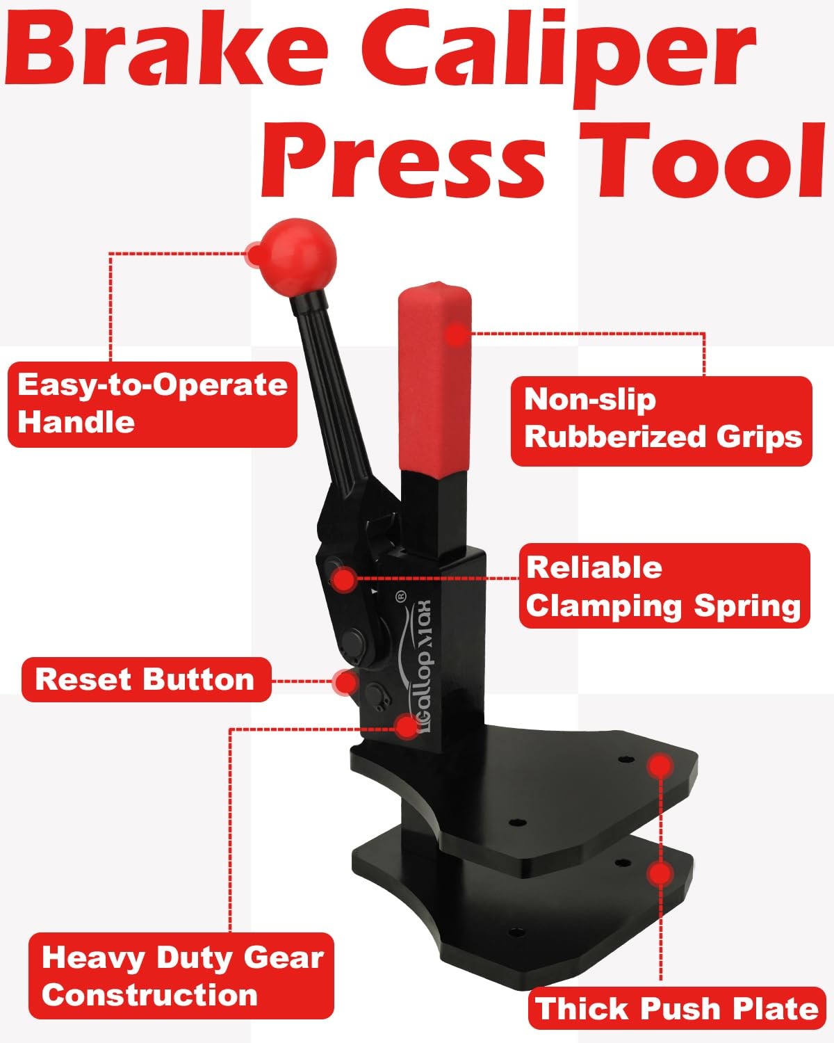 GallopMax Brake Caliper Compression Tool Multi Piston Pad Spreader...