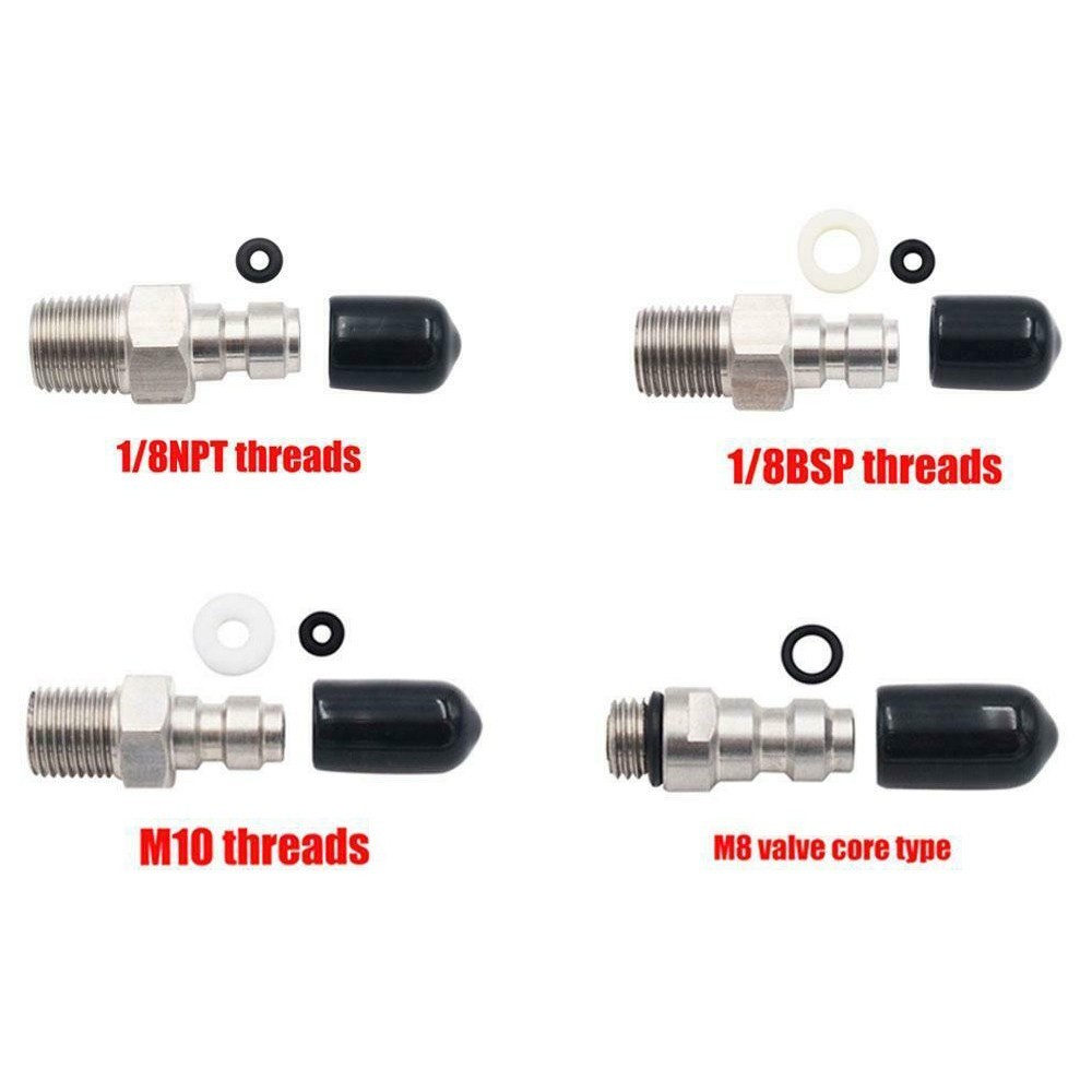 Filled Nipple Kit Stainless Steel 1/8 BSPP 1/8 NPT 8mm Foster Accessories