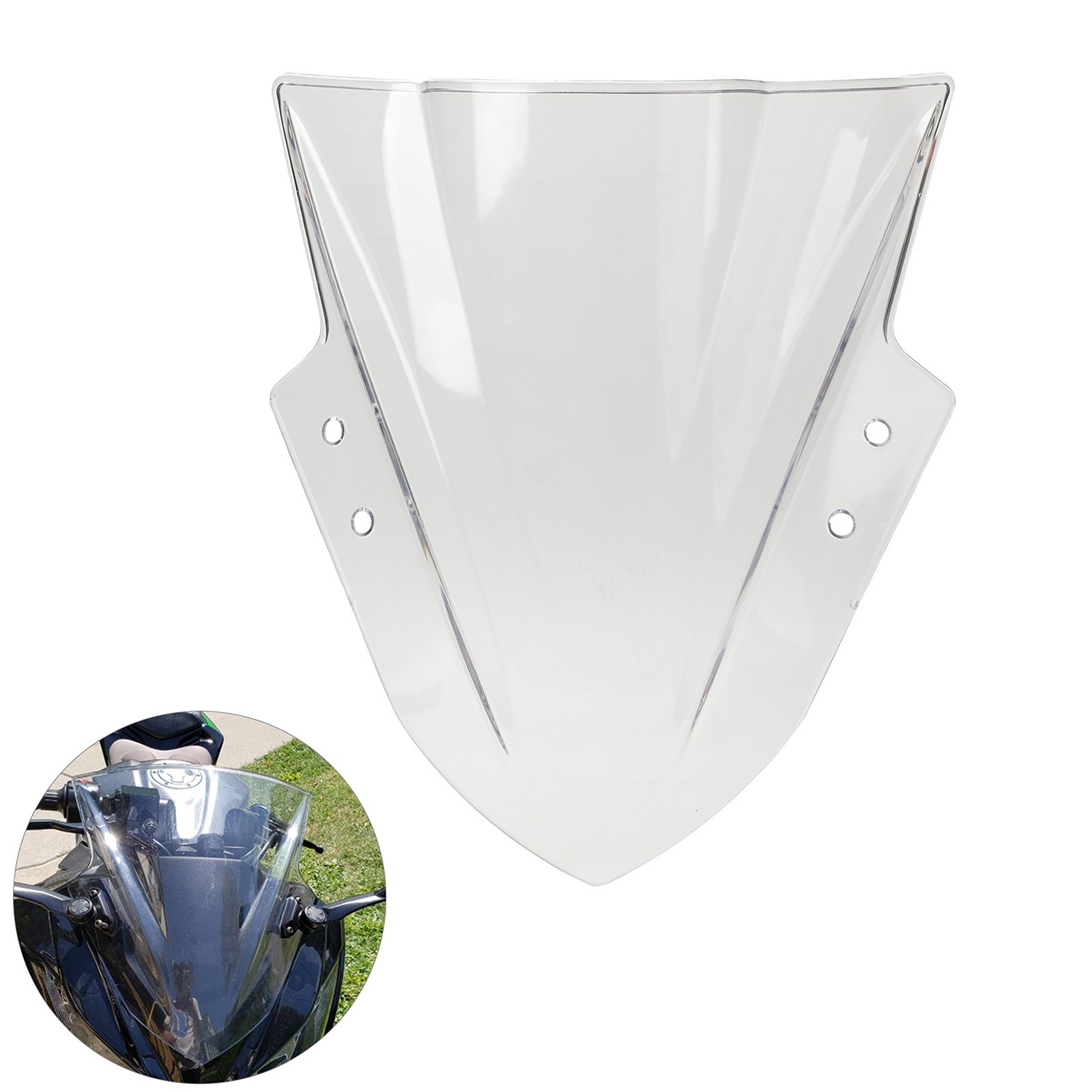 For Kawasaki Ninja 300 2013-2018 Windshield Clear Double Bubble ABS Windscreen