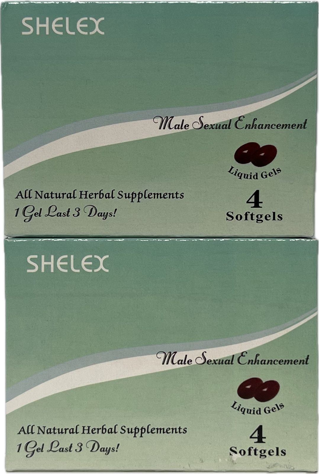 Shelex Male Sexual Enhancement Liquid Gels 8 Softgels 1 for 3 Days All Natural.