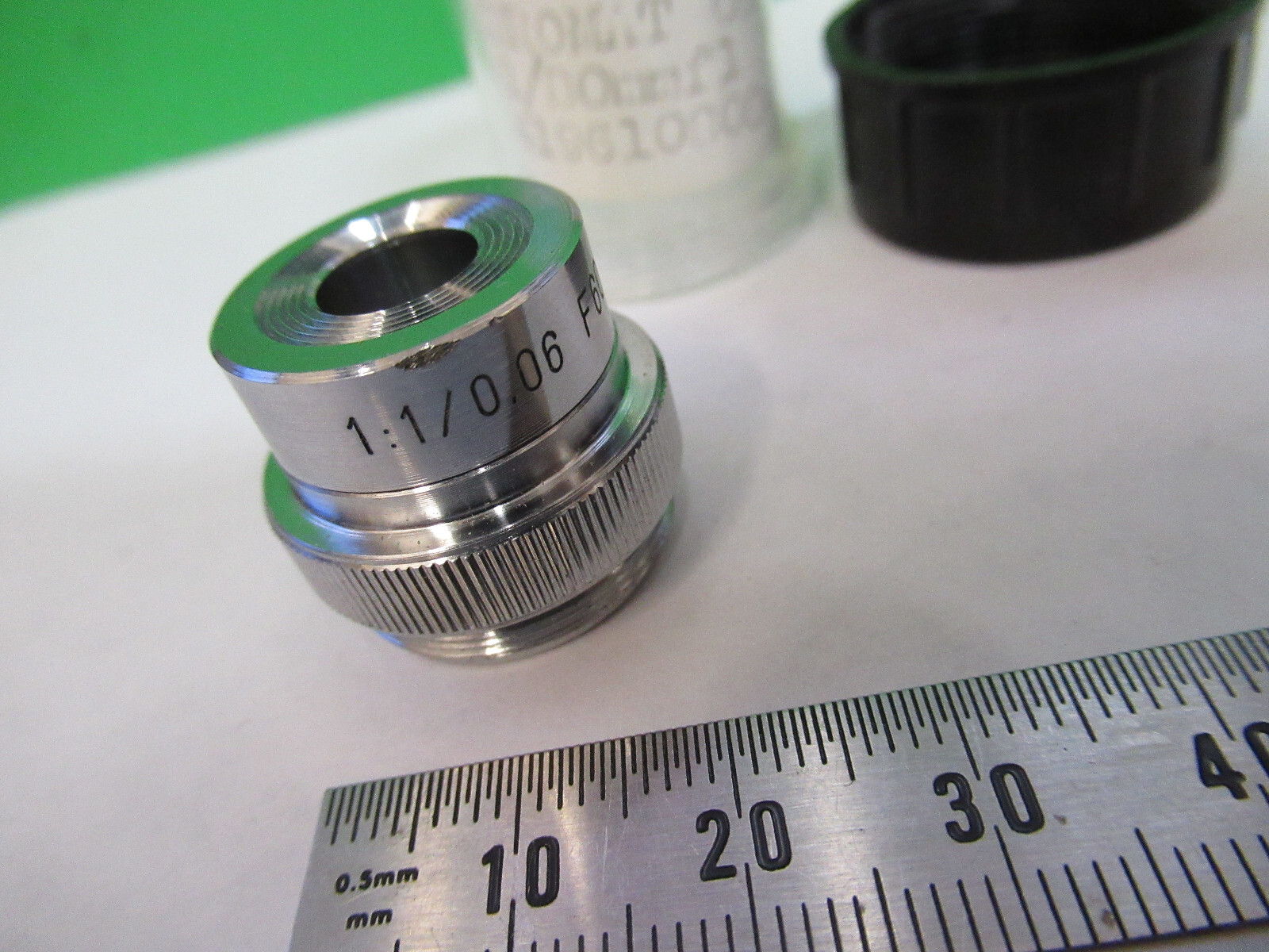 ROLYN GERMANY OPTICS OBJECTIVE 1X MICROSCOPE PART AS PICTURED S7-A-93