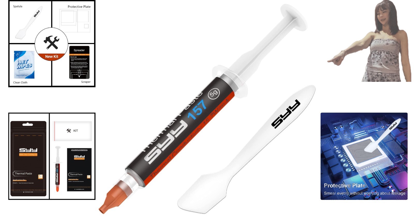 5g High Conductivity Thermal Paste for CPU & GPU - Non-Conductive & Durable