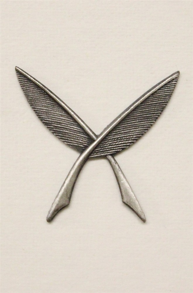 USN U.S. Navy Rate Pin 0148: Yeoman - silver, c/b, nhm