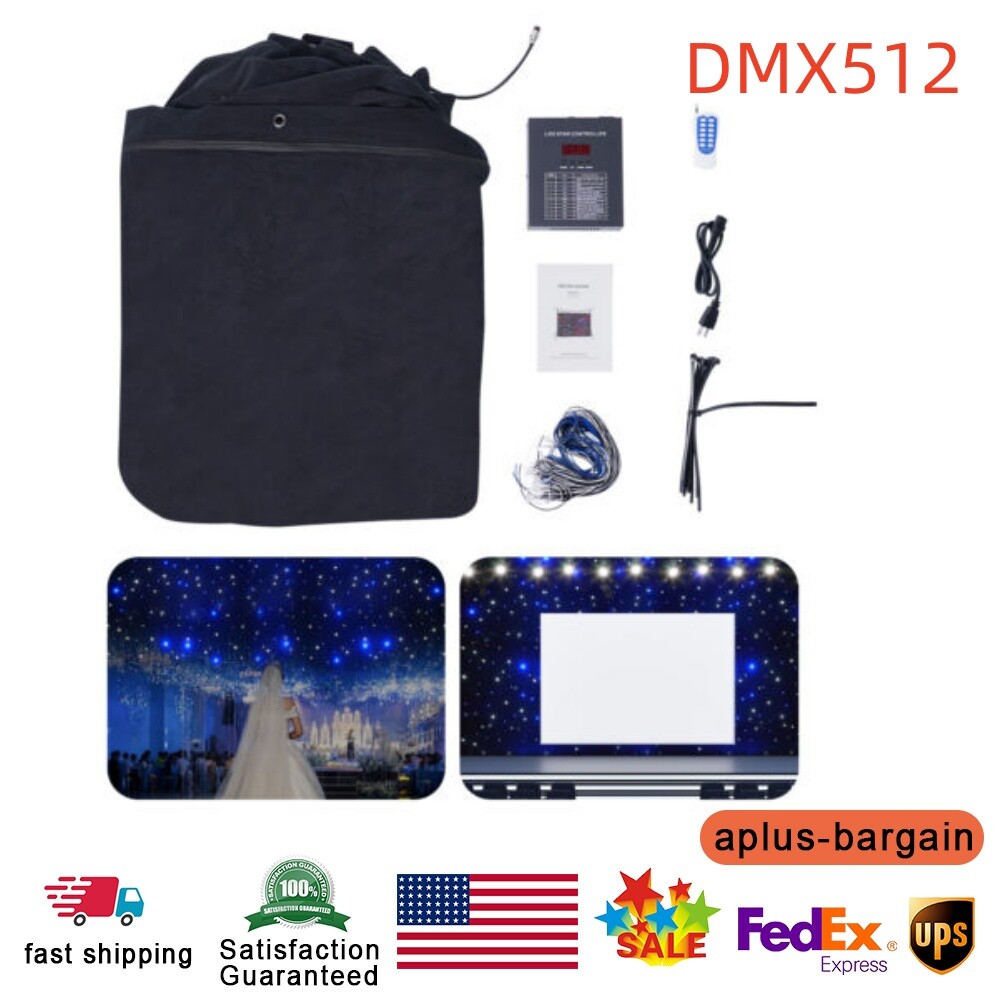 LED Star Stage Backdrop Star Curtain DMX512 Background Starry Sky W/ Controller