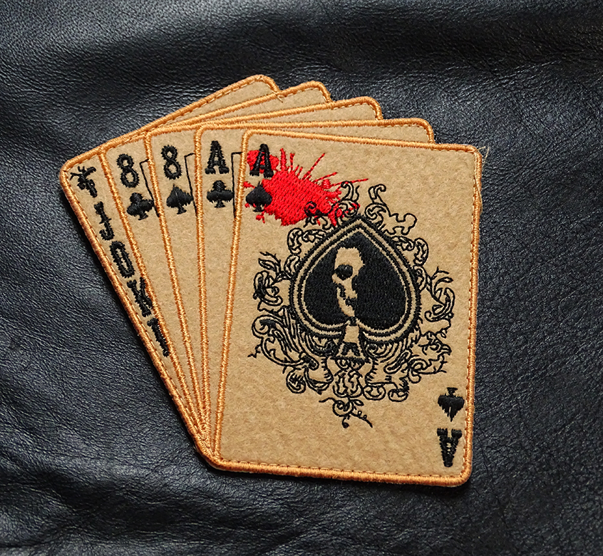 DEAD MAN'S HAND ACES TACTICAL PATCH [HOOK FASTENER -4.0 INCH -DH5]