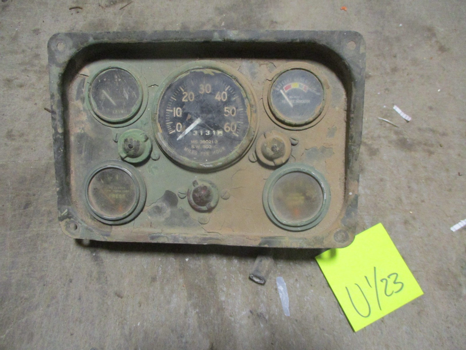 Used Poor Cond Instrument Cluster Panel w/Gauges for M151 Jeep