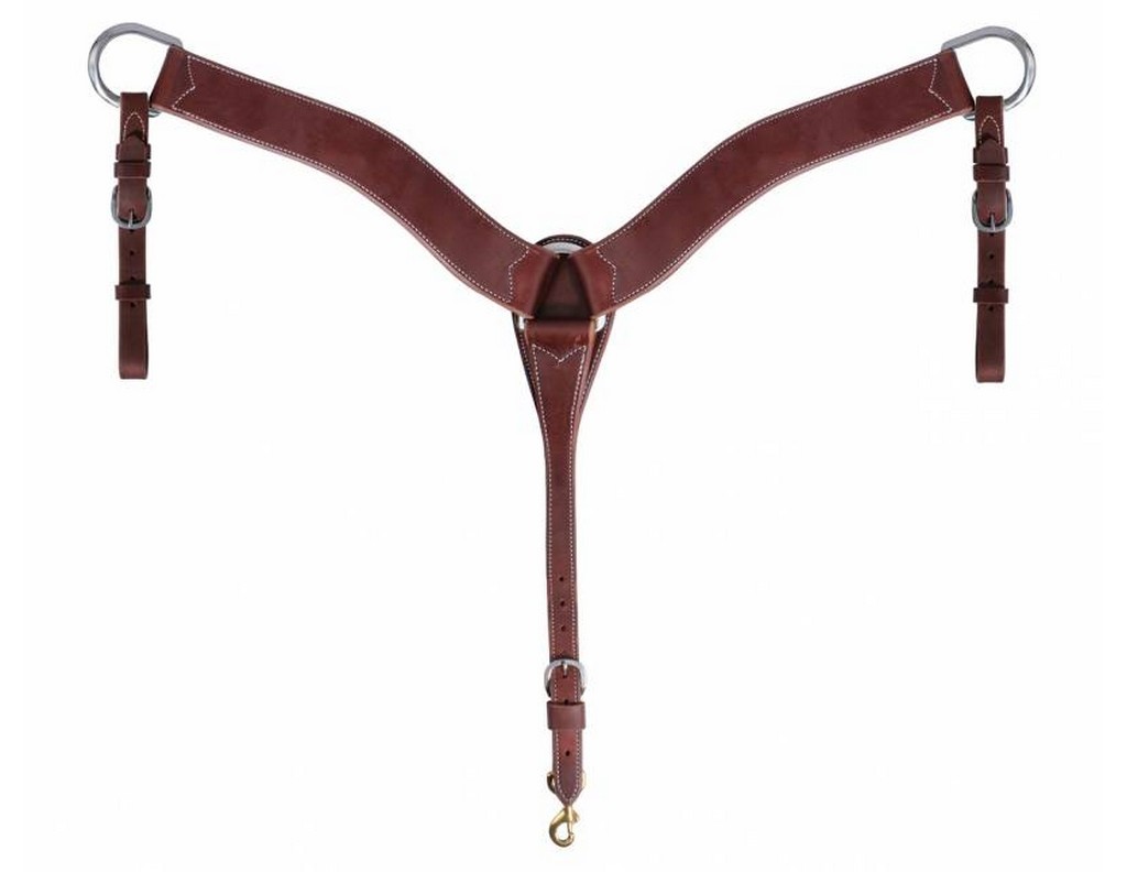 Ranchhand Breast Collar Contoured Roping Heavy Oiled Brown RH1168HO
