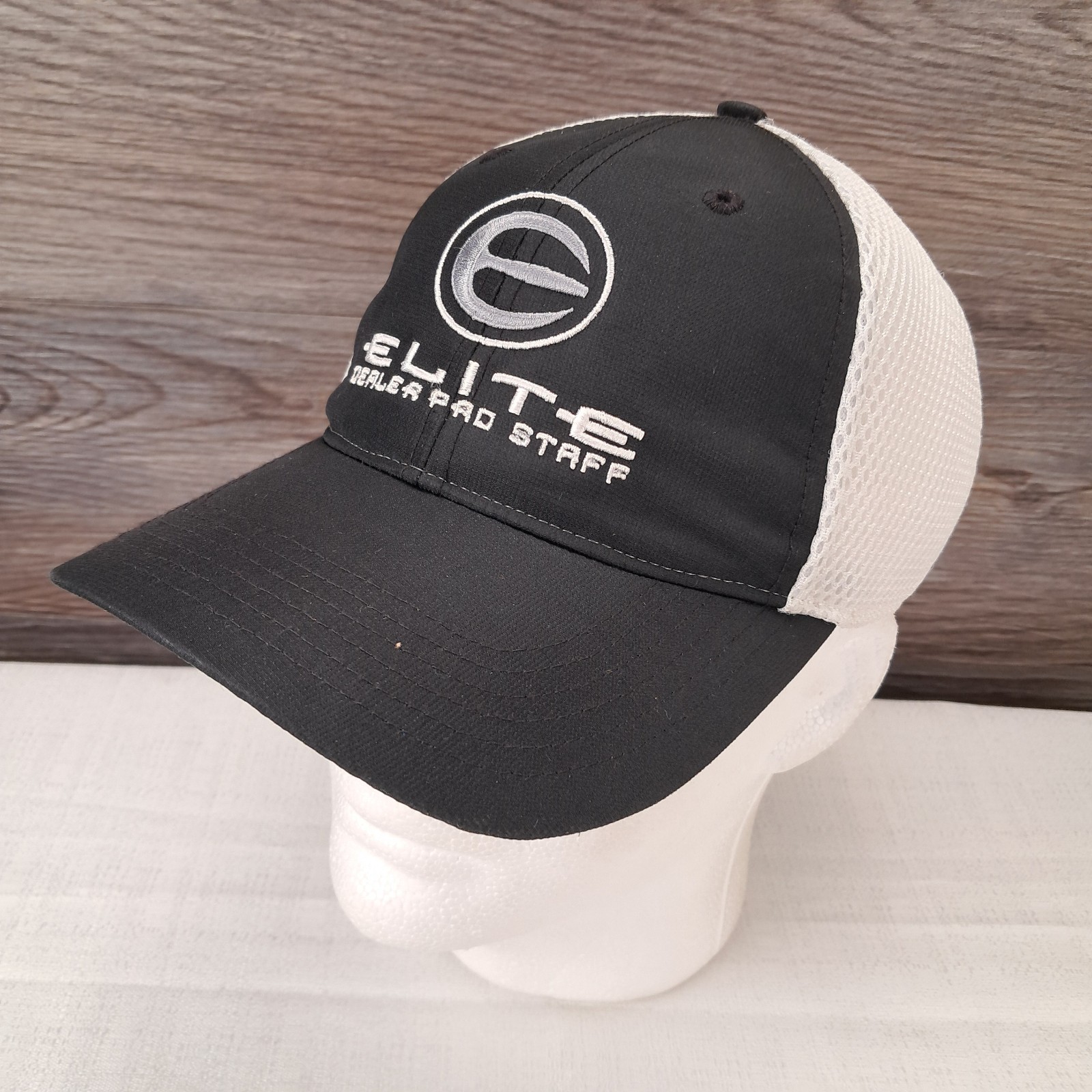 Elite Dealer Pro Staff Black Baseball Hat Cap Ember Archery Compound Bow Basin