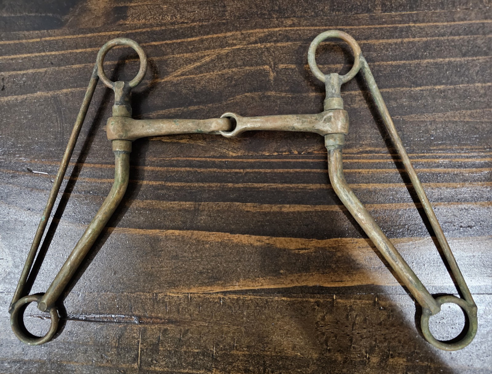 Vintage Single Joint Smooth Mout Reinforced Long Shank Horse Bit