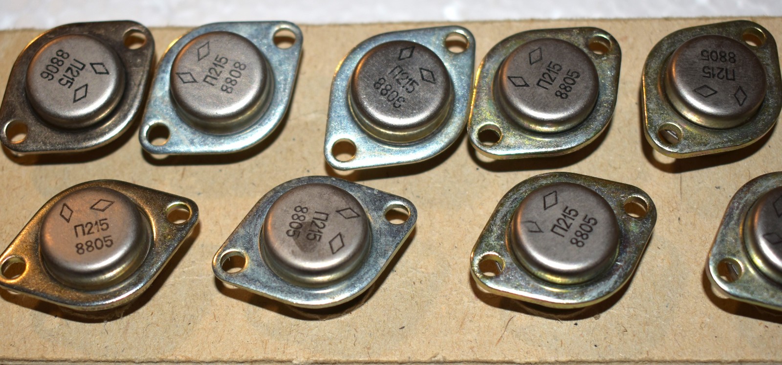12 x Vintage USSR Germanium transistors P215 (П215). NOS